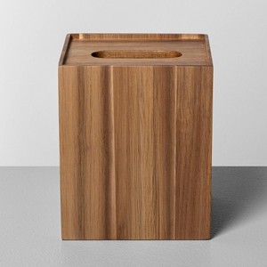 Venta al por mayor caja de pañuelos de madera cubierta para habitación de Hotel restaurante baño decorar caja de pañuelos de madera - Product Image 2