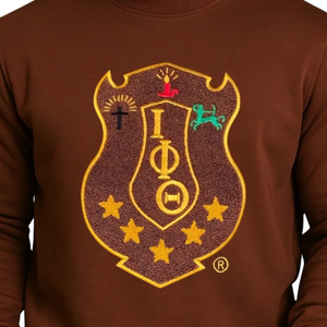 Iota Phi Theta Shield sweat 100% coton polaire Premium Chenille broderie grecque fraternité vêtements pour hommes tenue décontracté - Product Image 2