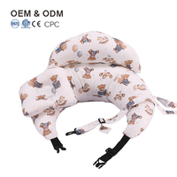Coussin d'allaitement multifonctionnel pour l'allaitement, avec rembourrage en polyester et housse en coton lavable, pour bébé