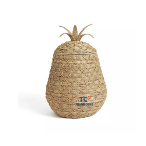 Kids Interior Wicker <b>Rattan</b> Pineapple Wall Basket Hanging for Kids Room Decor Cute Wall Hanging Basket for Kid - Product Image 3