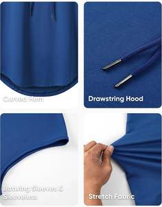 เสื้อฮู้ดดี้ไร้แขนผู้ชาย โมเดิร์นเฟล็กซ์ ผ้าถักเนื้อแน่น ระบายอากาศ แห้งเร็ว เป็นมิตรกับสิ่งแวดล้อม สัมผัสนุ่ม เบา ทนทาน เย็บอย่างประณีต - Product Image 4