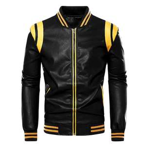 Vestes en cuir pour hommes confortables et authentiques, style décontracté, toile, hiver, imperméable, à capuche, moto et motard - Product Image 5