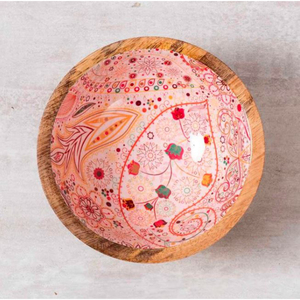 Vaisselle de forme personnalisée de la meilleure qualité bol de service alimentaire travail en bois et en émail bol de fruits et de dattes alimentaires classiques d'Indien - Product Image 1