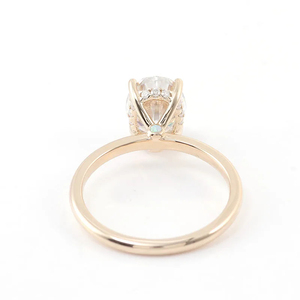 Lujo GRA certificado 14K/18K oro rosa laboratorio cultivado diamante anillo de compromiso joyería clásica de alta calidad para mujeres - Product Image 2