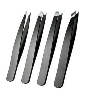 Pinzas para Cejas Inclinadas Antiestáticas ESD de Acero Inoxidable Duradero y Ecológico, Personalizadas en Negro, Rosa y Dorado, para Depilación de Cejas - Product Image 1