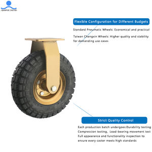 Roue pneumatique en caoutchouc à noyau en acier de 10 pouces avec couvercle anti-poussière, chariot de plage, pneu en mousse, roue pivotante robuste gonflable - Product Image 6