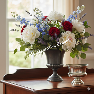Vases décoratifs en métal avec pieds élégants, ensemble de vases argentés pour mariages, décoration de la maison et arrangements floraux - Product Image 2