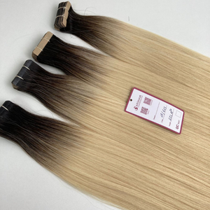 Prix de gros 20 pouces Ombre Couleur 6C/18 Vietnamien De Luxe Double Dessiné Remy Extensions de Cheveux Droite Normale Bande Queues de Cheval - Product Image 3