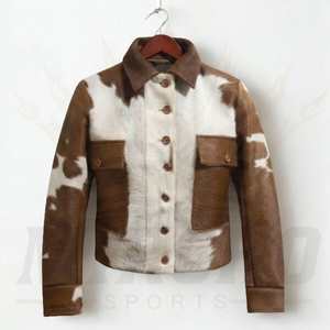 Nouvelles vestes en cuir de vache, cuir véritable de qualité supérieure pour hommes, veste d'hiver, cuir pleine fleur, veste pour hommes avec broderie personnalisée - Product Image 1