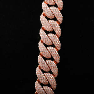 สร้อยเงินคิวบา925ด้วยเพชรและชุบทองโรสโกลด์เครื่องประดับร่างกายสไตล์ฮิปฮอปแร็ปเปอร์สำหรับเป็นของขวัญ - Product Image 3