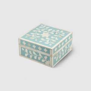 Caja decorativa de joyería de madera de pino hecha a mano de lujo indio, incrustaciones de hueso, logotipo de Color personalizado, estilo de imitación antiguo, regalo de Navidad - Product Image 3