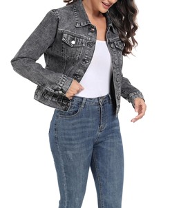 Veste en jean pour femmes entièrement personnalisée style parfait offre spéciale prix raisonnable meilleurs designs Veste en jean légère - Product Image 2