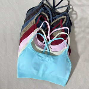 Halter cou dos nu entraînement avant Scrunch Gym formation sans couture de haute qualité confortable et respirant Yoga sport soutien-gorge - Product Image 4