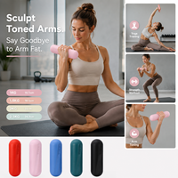 Haltères en silicone écologiques avec logo personnalisé pour femmes, haltères de fitness durables et légers pour les bras et le corps