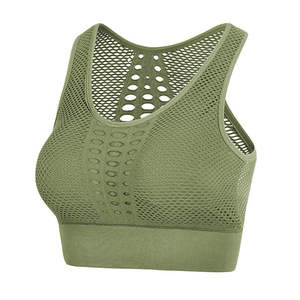 Soutien-gorge de sport de yoga haute résistance pour femmes, logo personnalisé sur le devant, antibactérien, séchage rapide, grande taille, col en V profond, vêtements de sport de fitness - Product Image 1