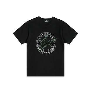 T-shirt Logo Cercle Fragmenté 100% Coton Streetwear Coupe Ample Respirant Tissu Jersey Compressé 240g & 200g en Option - Product Image 1