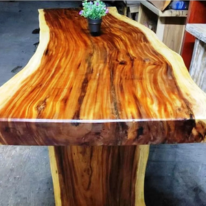 Juego de Comedor de Madera Maciza de Suar Personalizable con Diseño Tropical Moderno, Sin Necesidad de Ensamblaje, para Uso en el Comedor - Product Image 1