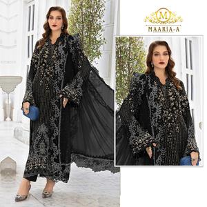 Costume pour femmes en faux georgette très demandé avec broderie et travail de khatli pour la vente à l'exportation - Product Image 6