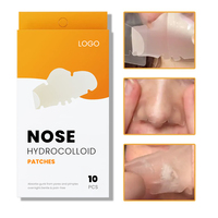 Patch dissolvant de points noirs de marque privée traitement des pores du nez bandes de nettoyage en profondeur pour absorber les boutons patch hydrocolloïde pour le nez