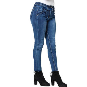 Hot Summer Casual Denim Trousers <b>for</b> <b>Women</b> Slim Fit Embroidery <b>Pants</b> with Belt Plus Size Pencil Jeans Breathable Comfortable - Product Image 2