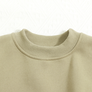 Ensemble de vêtements pour enfants 100% coton, broderie personnalisée, motif uni, manches longues, survêtement pour tout-petits, shorts pour bébés, vente en gros pour garçons - Product Image 4