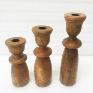 เชิงเทียนไม้เซ็ต3ชิ้นพร้อมบรรจุภัณฑ์แบบกำหนดเอง - Product Image 2