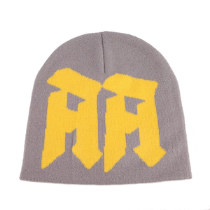 Gorro de calavera de punto de invierno personalizable para mujer y hombre, gorro acrílico de Jacquard con logotipo personalizado - Product Image 5