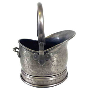 Fireplace Ash Antique Silver Coal Scuttle Eco-Friendly Modern European Style Outdoor Garden Fireside Use High Quality Metal - Product Image 1