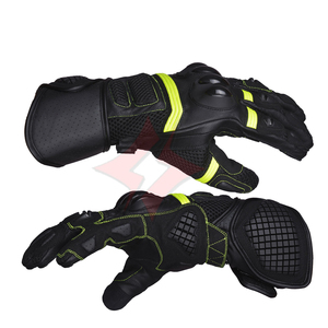 Gants de moto de course en cuir de qualité supérieure Protection du poignet Logo personnalisé Pro gants d'équitation imperméables Sports de plein air - Product Image 3