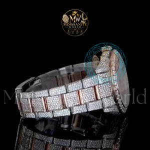 Top Quality Moissanite <b>Watch</b> <b>Men</b> Luxury Iced Out Diamond Automatic <b>Watch</b> Leather Strap <b>Waterproof</b> Business Casual Relogio - Product Image 2
