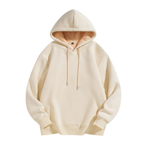 2025 New Arrival Men's Cotton Polyester Blend Winter Oversized Streetwear Heavyweight Pullover <b>Hoodie</b> 3D Custom OEM Logo Pocket - Product Image 1