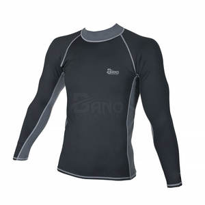 Precio de fábrica Profesional Personalizado Deportes Hombres Manga larga Rash Guard Logotipo personalizado Impreso Spandex/Nylon/Poliéster Alta calidad - Product Image 1