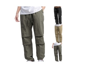 Pantalon de survêtement taille haute pour hommes, pantalon de jogging de haute qualité, pantalon cargo à cordon de serrage, style décontracté, vente en ligne - Product Image 1