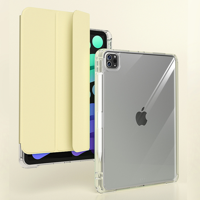 Sliding Detachable Case Trifold Leather Clear Case for Apple iPad Pro11