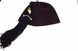 Sombrero Masónico Vintage de Alta Calidad con Borla y Adornos Color Granate, Ideal para Uso Diario al Aire Libre, Gran Venta - Product Image 3