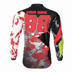 Jersey Moderno de Motocross, Ropa Deportiva Unisex de Manga Larga, Estampado Sublimado, Tejido Transpirable 100% Poliéster para Hombre y Mujer, Verano - Product Image 3