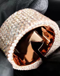 แหวนตัวอักษรสุดเท่สำหรับผู้ชายแหวนแต่งงานแนวฮิปฮอปประดับเพชรทำจากเงินสเตอลิง925ออกแบบได้ตามต้องการ - Product Image 5