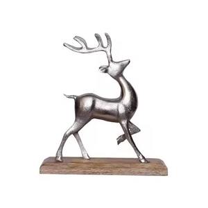 รูปปั้นกวางสเตอร์ตั้งโต๊ะทำจากโลหะสำหรับฉากทานอาหารวันหยุดและการตกแต่งในร่มตามฤดูกาล - Product Image 6