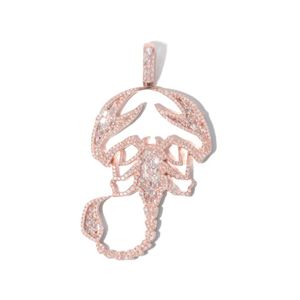 Colgante tachonado de diamante de moissanita con diseño de escorpión único en joyería de Hip Hop de plata 925 para raperos - Product Image 3