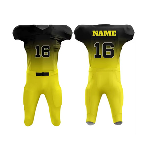 Nuevo Uniforme de Fútbol Americano Personalizado de Alta Calidad, Transpirable, de Secado Rápido, Poliéster/Algodón con Mangas Cortas, MOQ Bajo - Product Image 3