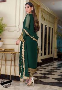 Vestido de Fiesta Salwar Kameez de Chifón de 3 Piezas para Mujer, Estilo Indio-Pakistaní, de Secado Rápido y Ligero, de la Mejor Calidad, con el Último Diseño para Bodas - Product Image 6