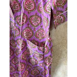 Kimono en coton imprimé style bohème, long, taille unique XS, décontracté, pour la plage, avec logo personnalisé, lavable - Product Image 3