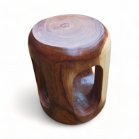 Nouvelle table d'appoint tendance en bois massif naturel, sculptée en forme de souche d'arbre, tabouret décoratif pour l'extérieur, salon moderne, style européen