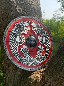 Vikingo Ragnar auténtico Loth Shield mejor fabricante último diseño hecho a mano medieval batalla desgastados cuchillos OEM personalización DIY - Product Image 2