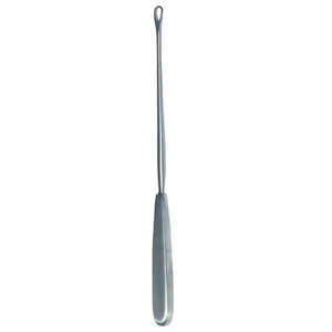 Curette spinale EPSTEIN 8 pouces droite, pointe ovale de 2 mm, manche brun, acier inoxydable, instrument orthopédique manuel, approuvé CE ISO - Product Image 2
