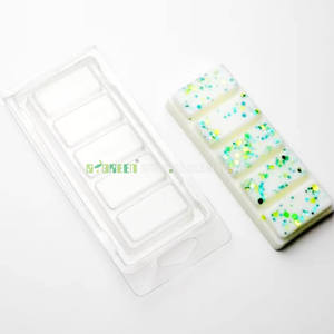 5 cavity snap bar wax melt clamshell plastic blister for candle wax melt packaging