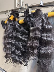 Cheveux ondulés indiens vierges de 24 pouces, vendeur de cheveux humains 100% en vrac non traités, paquets de cheveux indiens ondulés bruts bouclés - Product Image 2