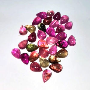 352 Uds turmalina múltiple Natural 5x3 6x4 7x5mm pera ovalada 4 5mm cabujón redondo 212 Cts lote Iroc ventas cabina de piedras preciosas sueltas US $146 - Product Image 3