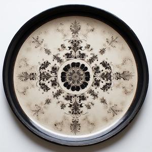 Placa de carga de hierro gris piedra lunar, acabado gris apagado inspirado en piedras preciosas, Art Deco ligero moderno para decoración sofisticada - Product Image 4