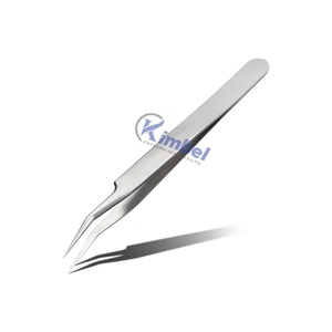 Professional Stainless Steel Lash Tweezers Pro Curved Volume Fiber <b>Tip</b> Tweezers Customized - Product Image 1